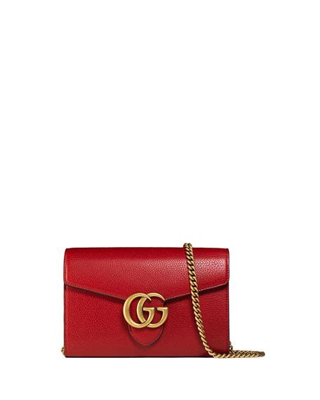 gucci marmont wallet on chain red|Gucci interlocking wallet on chain.